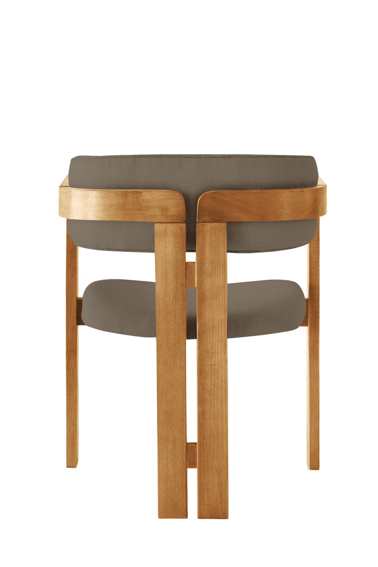 Scaun din lemn, tapitat cu stofa CO-043 Cappuccino / Stejar, l58xA49xH76 cm (2)