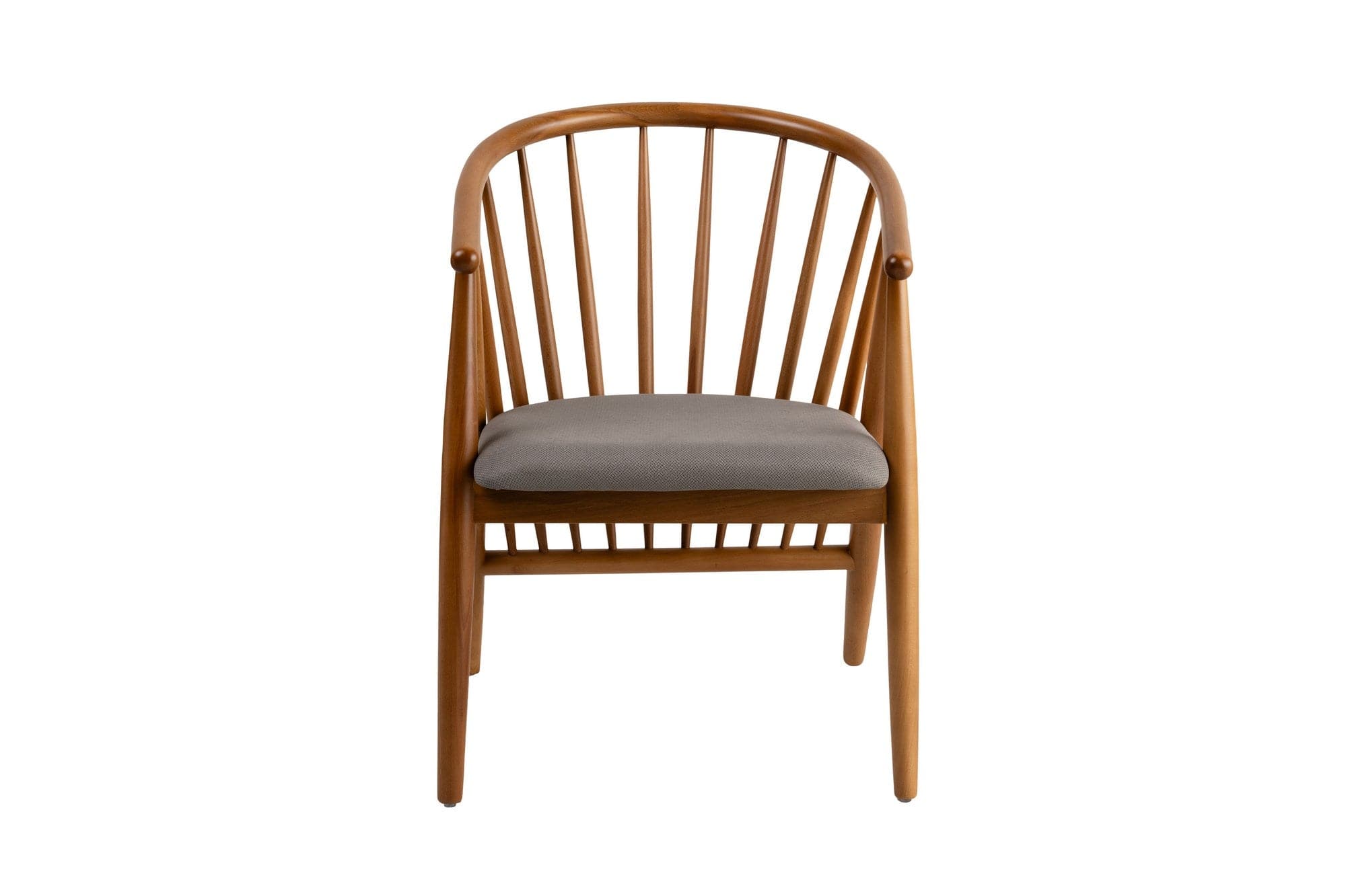 Scaun din lemn, tapitat cu stofa Doris Gri / Stejar, l58xA56xH82 cm (2)