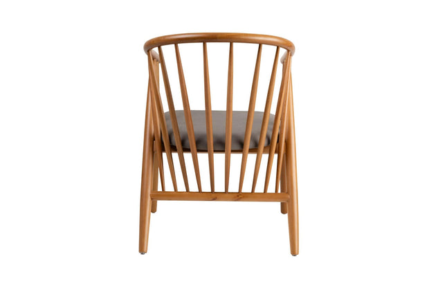 Scaun din lemn, tapitat cu stofa Doris Gri / Stejar, l58xA56xH82 cm (8)