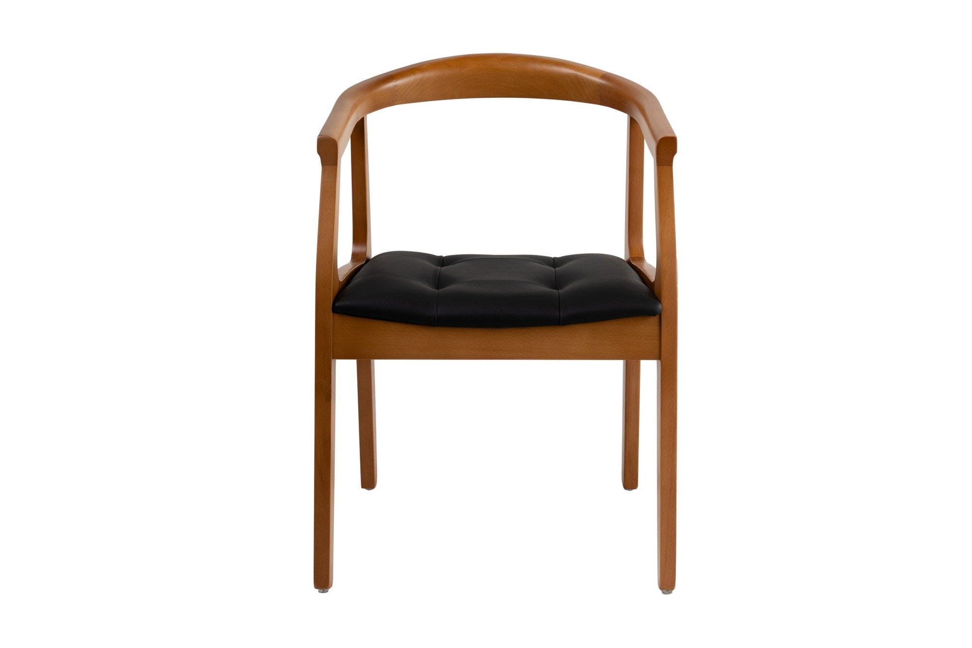 Scaun din lemn, tapitat cu stofa Mira Stejar / Negru, l53.5xA56.5xH75 cm (2)