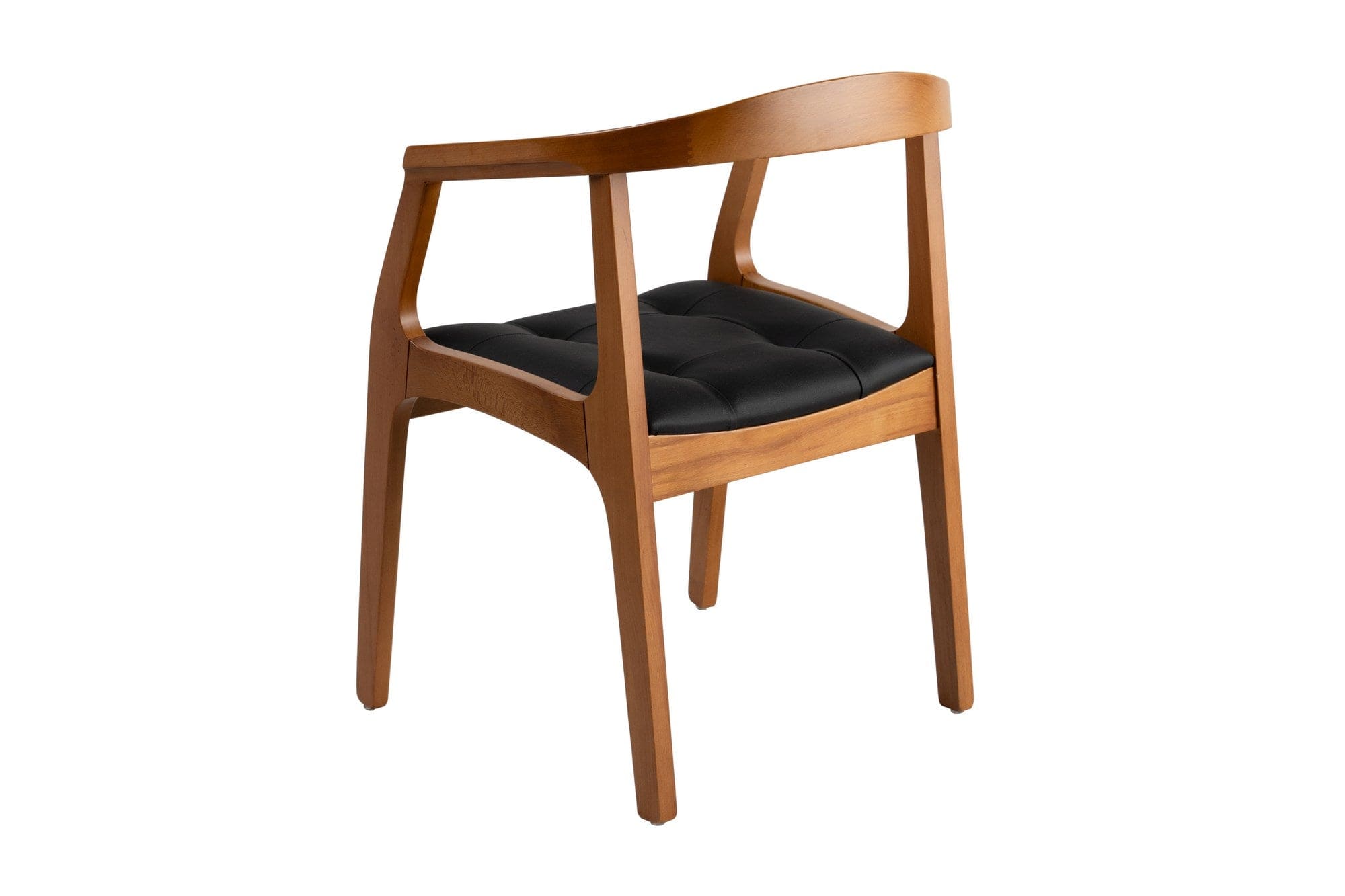 Scaun din lemn, tapitat cu stofa Mira Stejar / Negru, l53.5xA56.5xH75 cm (4)