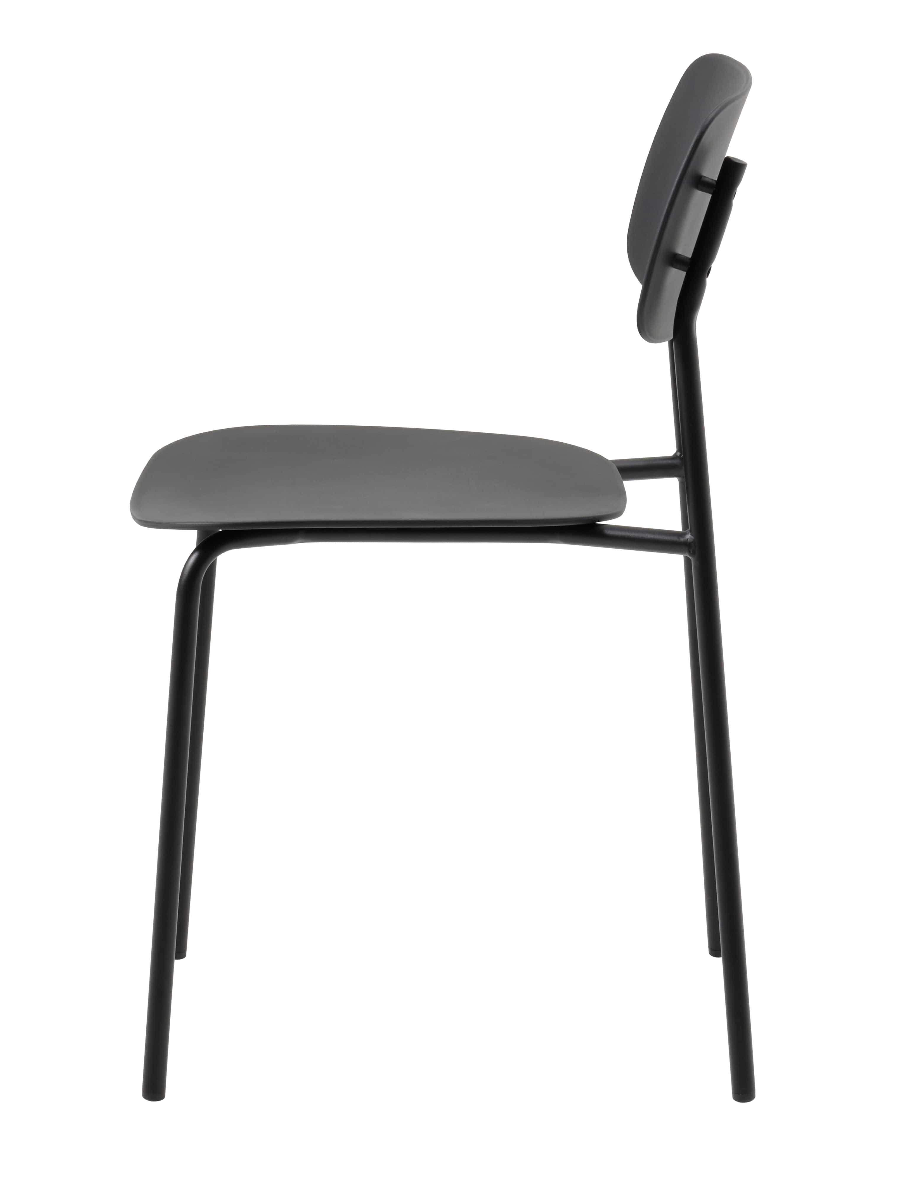 Unique Furniture A/S Scaun din plastic, cu picioare metalice, Kirkland, l49xA43,5xH79 cm