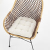 Scaun din ratan cu picioare metalice Kai-336 Natural / Negru, l64xA64xH89 cm (5)