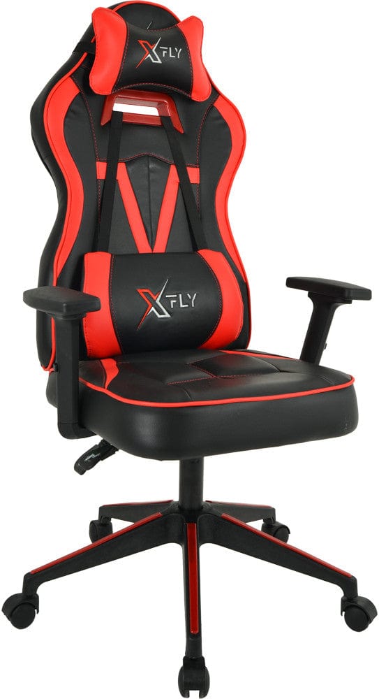 Asir Scaun gaming tapitat cu piele ecologica, XFly Vendetta Rosu / Negru, l62xA46xH120 cm