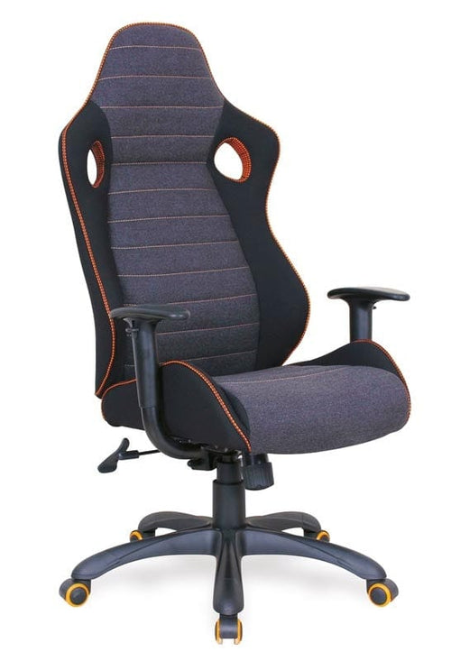 Scaun gaming tapitat cu stofa Ragner Gri / Negru, l64xA65xH120-130 cm
