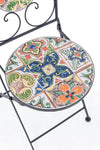Scaun pliabil de gradina / terasa din ceramica si metal Paloma Multicolor / Negru, l39xA47xH92 cm (3)