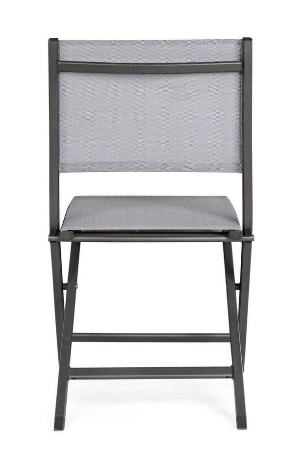 Scaun pliabil de gradina / terasa din metal Elin Gri / Antracit, l47xA57xH88 cm (4)