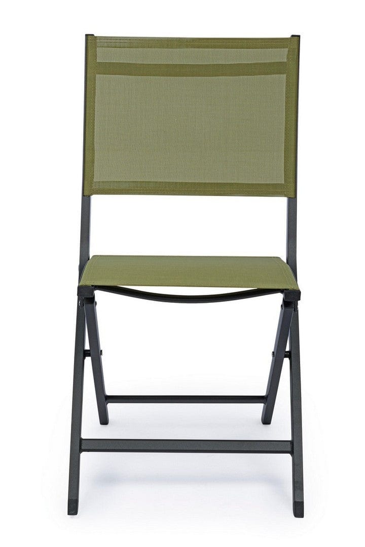 Scaun pliabil de gradina / terasa din metal Elin Verde / Antracit, l47xA57xH88 cm (2)