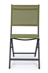 Scaun pliabil de gradina / terasa din metal Elin Verde / Antracit, l47xA57xH88 cm (2)