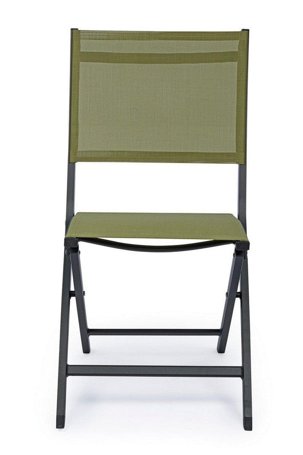 Scaun pliabil de gradina / terasa din metal Elin Verde / Antracit, l47xA57xH88 cm (2)