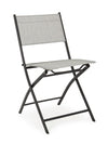 Scaun pliabil de gradina / terasa din metal Martinez Gri Deschis, l46xA58xH80 cm