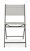 Scaun pliabil de gradina / terasa din metal Martinez Gri Deschis, l46xA58xH80 cm (1)