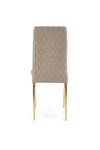 Scaun tapitat cu piele ecologica si picioare metalice, K501 Cappuccino / Auriu, l40xA50xH98 cm (1)