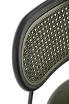 Scaun tapitat cu piele ecologica si picioare metalice, K524 Verde / Negru, l46xA51xH78 cm (7)