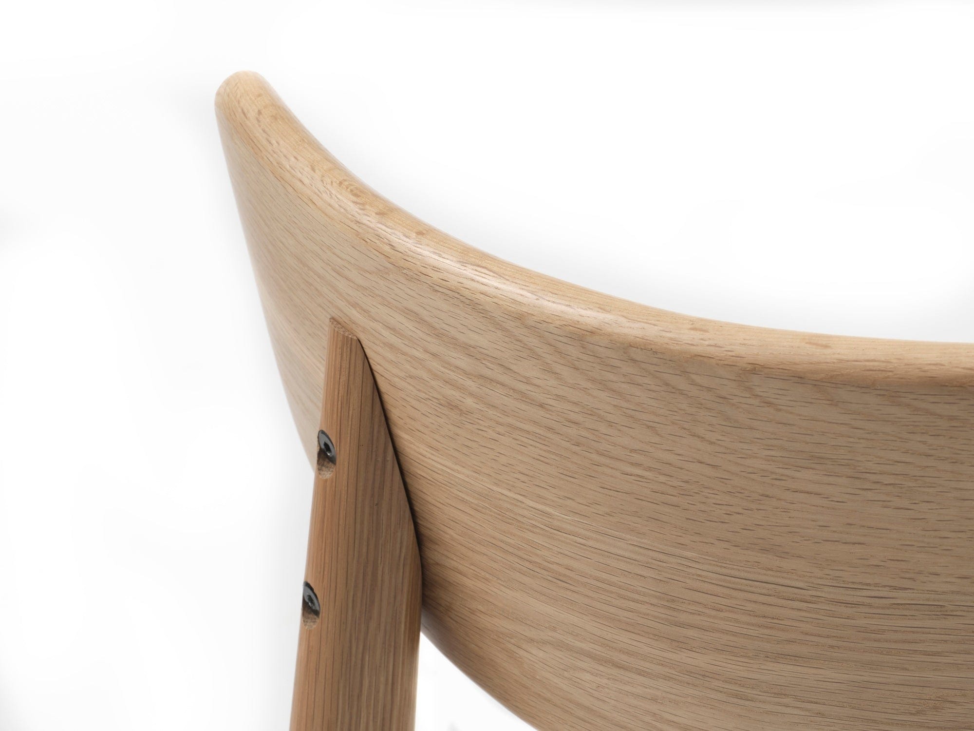 Unique Furniture A/S Scaun tapitat cu stofa si picioare din lemn, Elim Alb / Stejar, l49xA46,5xH81 cm