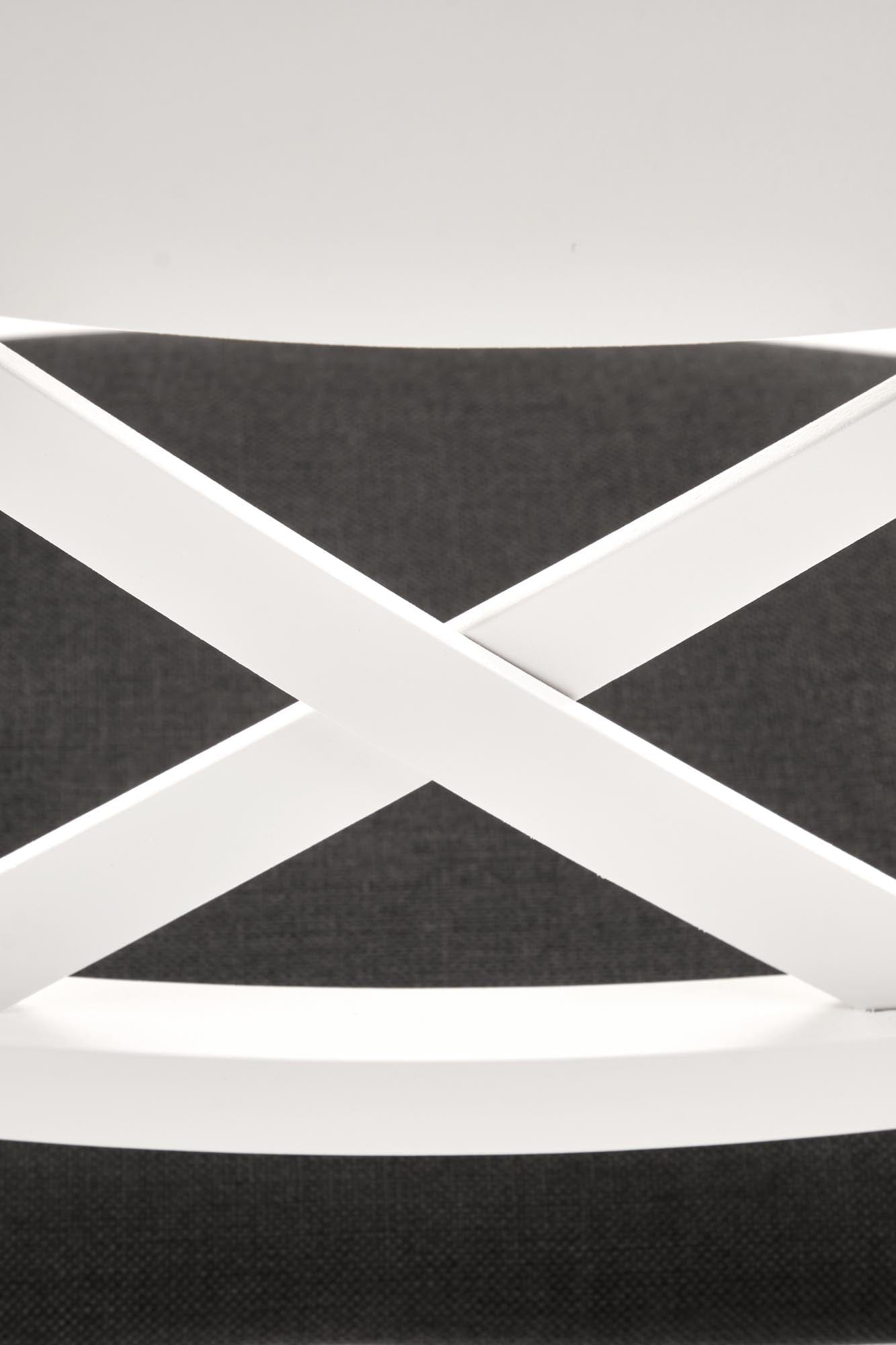 Scaun tapitat cu stofa si picioare din lemn Tutti 2 Alb / Negru, l45xA49xH90 cm (6)