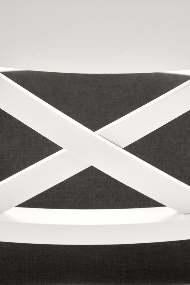 Scaun tapitat cu stofa si picioare din lemn Tutti 2 Alb / Negru, l45xA49xH90 cm (6)