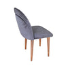 Asir Scaun tapitat cu stofa si picioare din lemn, Weiz Velvet Gri / Nuc, l48xA47xH89 cm