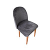 Asir Scaun tapitat cu stofa si picioare din lemn, Weiz Velvet Gri / Nuc, l48xA47xH89 cm