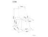 Scaun tapitat cu stofa si picioare metalice, Cobe Velvet Bej Inchis / Negru, l49xA43xH85 cm (1)