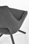 Scaun tapitat cu stofa si picioare metalice, K409 Gri / Negru, l49xA52xH84 cm (6)