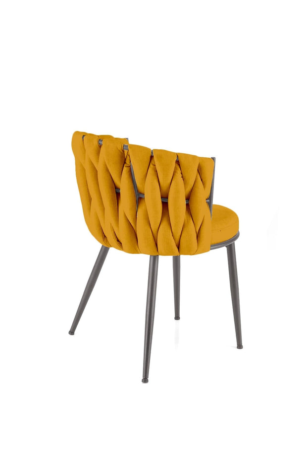 Scaun tapitat cu stofa si picioare metalice, K516 Ruginiu / Negru, l57xA60xH79 cm (2)