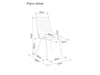 Scaun tapitat cu stofa si picioare metalice, Pirro Velvet Mustariu / Negru / Auriu, l47xA59xH93 cm (3)
