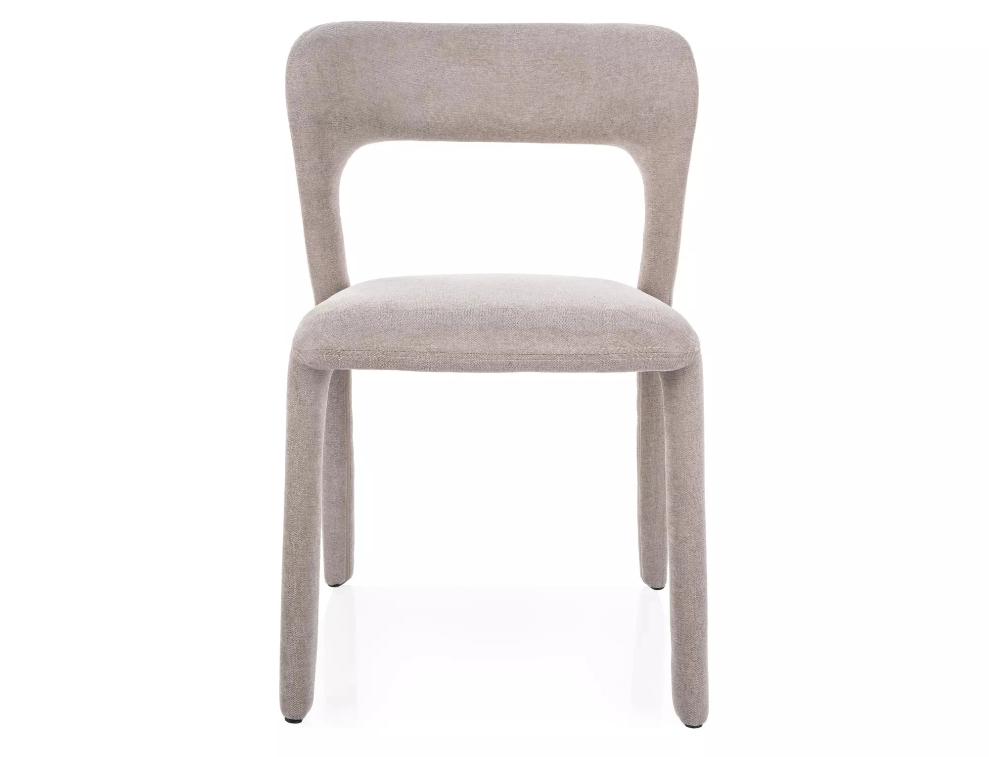 Signal Scaun tapitat cu stofa si picioare tapitate, Vicis Velvet Bej, l49xA48xH77 cm