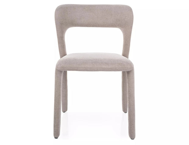 Signal Scaun tapitat cu stofa si picioare tapitate, Vicis Velvet Bej, l49xA48xH77 cm