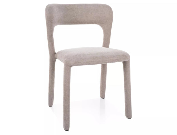 Signal Scaun tapitat cu stofa si picioare tapitate, Vicis Velvet Bej, l49xA48xH77 cm