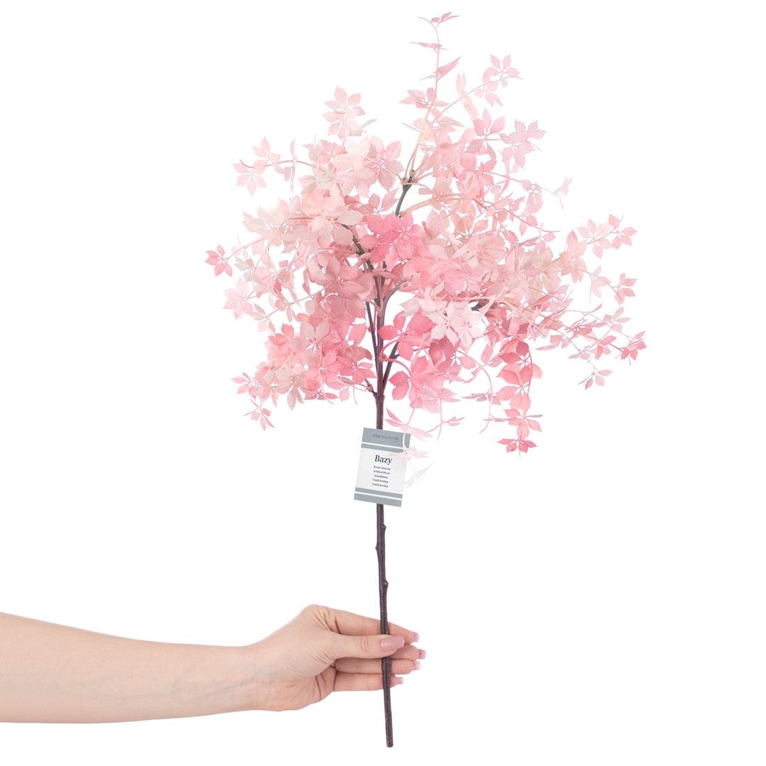 Decoking Set 10 fire flori artificiale, Bazy Roz, H70 cm