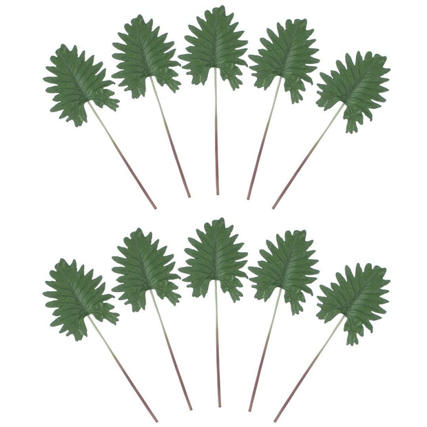 Decoking Set 10 frunze decorative artificiale, Tropi Verde, H80 cm