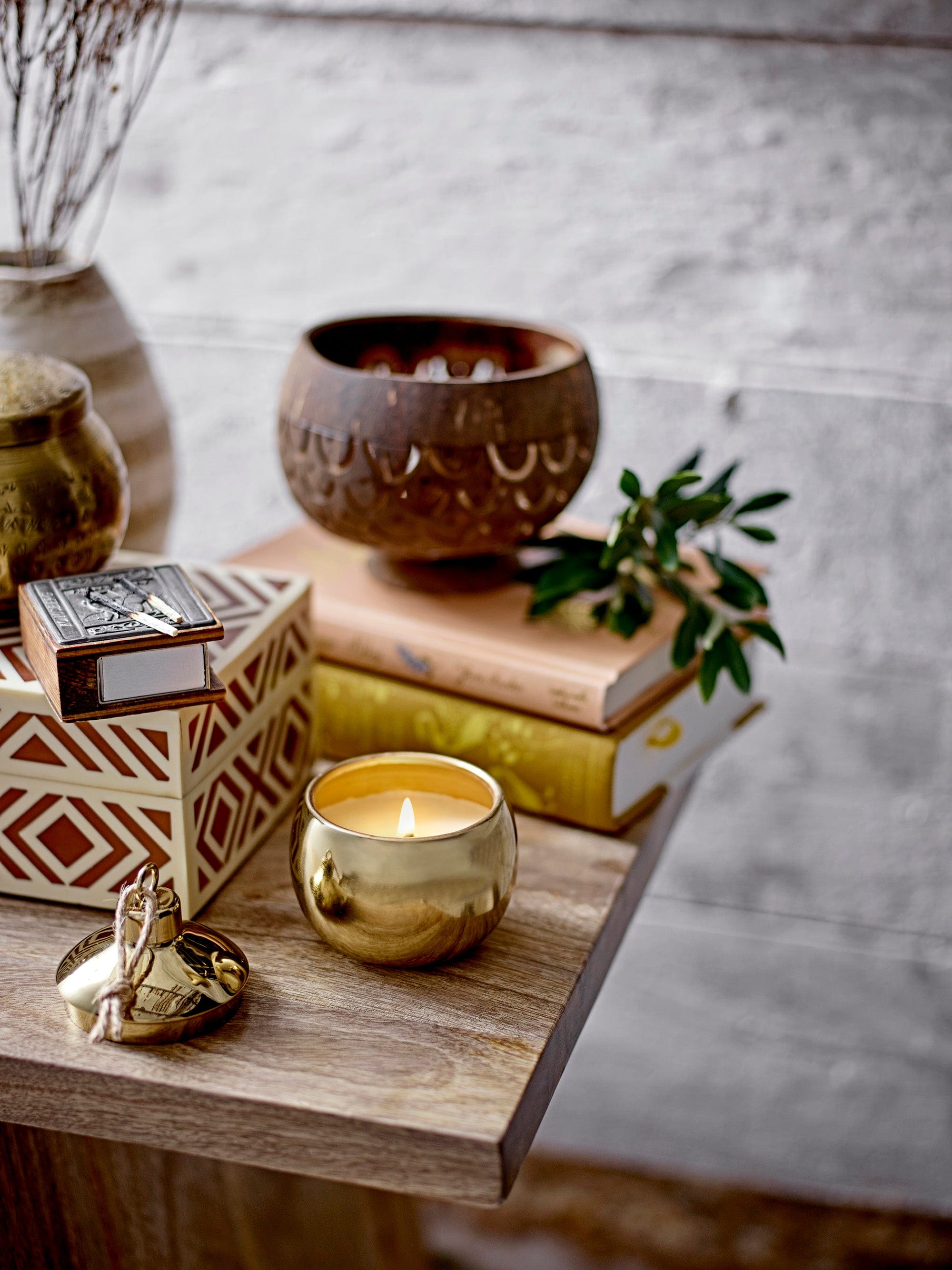 Set 2 boluri decorative din cocos, Jordan Maro, Ø15xH10 cm (3)