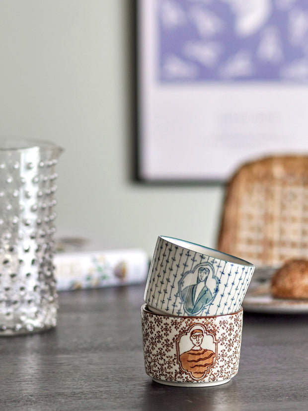 Set 2 boluri din ceramica, Tonia Albastru, 230 ml (1)