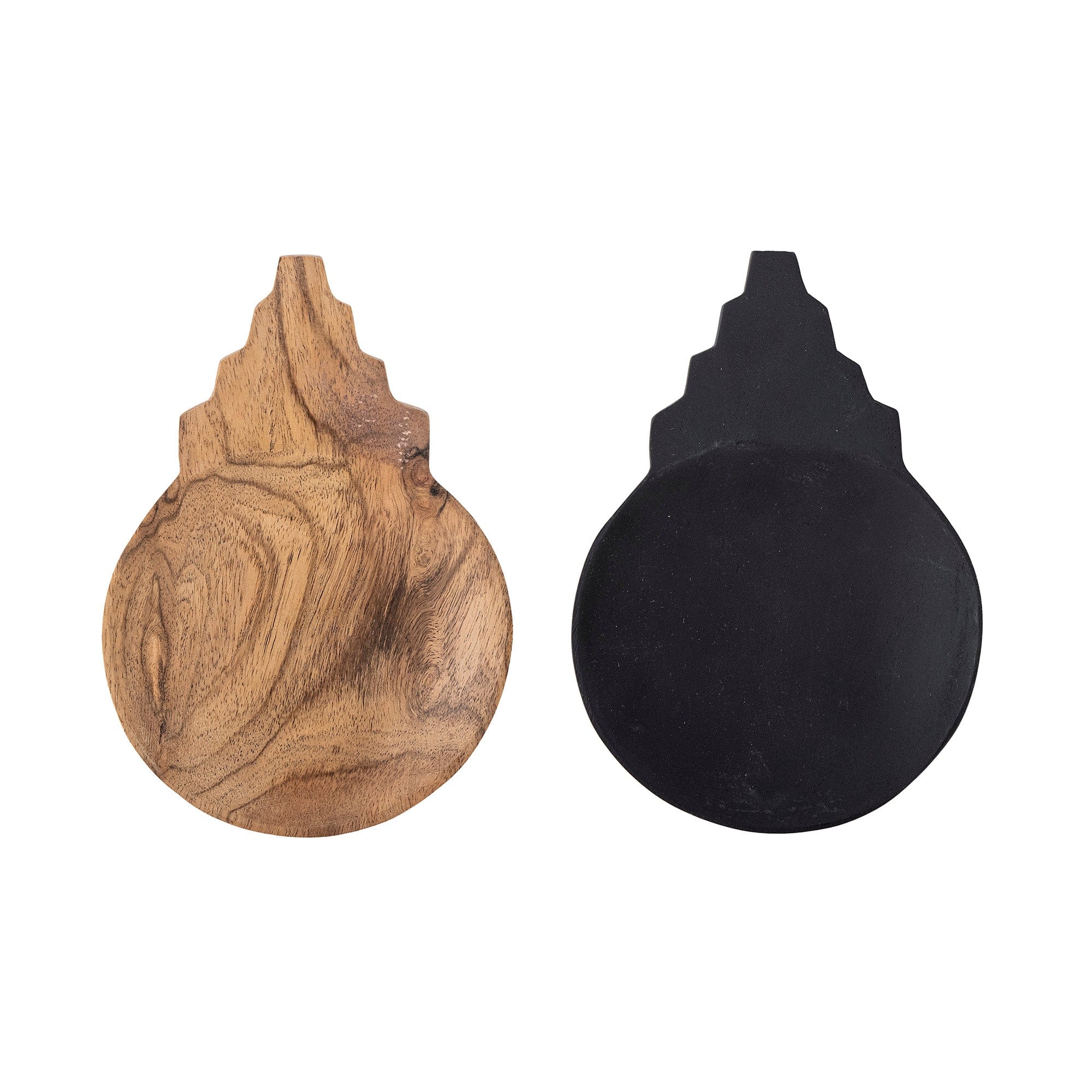 Set 2 boluri din lemn, Tiara Natural, L10xl15xH1,5 cm