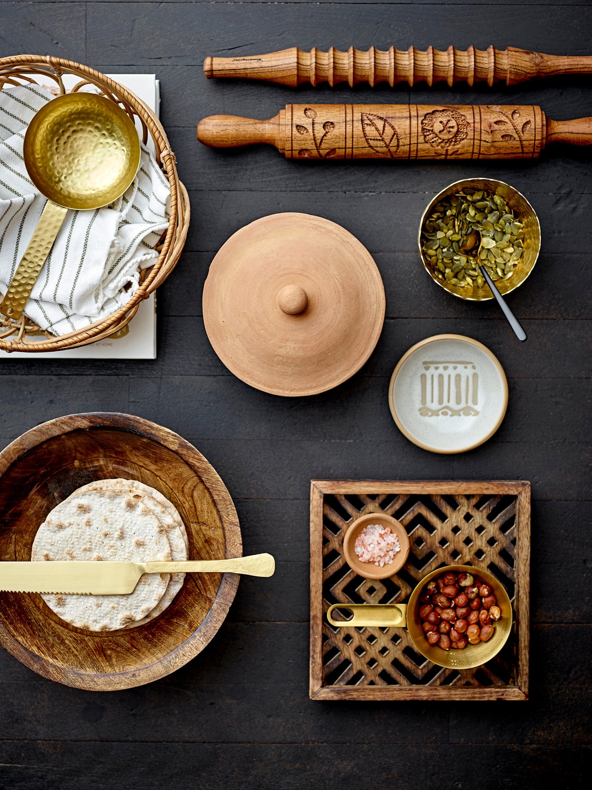 Set 2 cosuri pentru paine din ratan, Anton Natural, Ø30xH12 / Ø25xH10 cm (3)