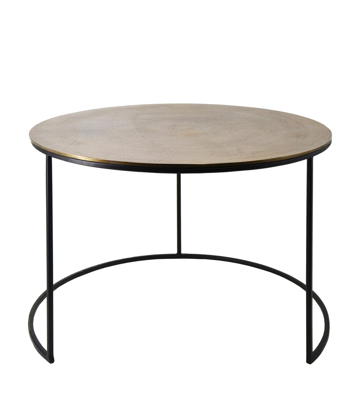 Set 2 mese de cafea din metal, Auxiliary Round Multicolor, Ø43xH45 cm / Ø60xH40 cm (1)