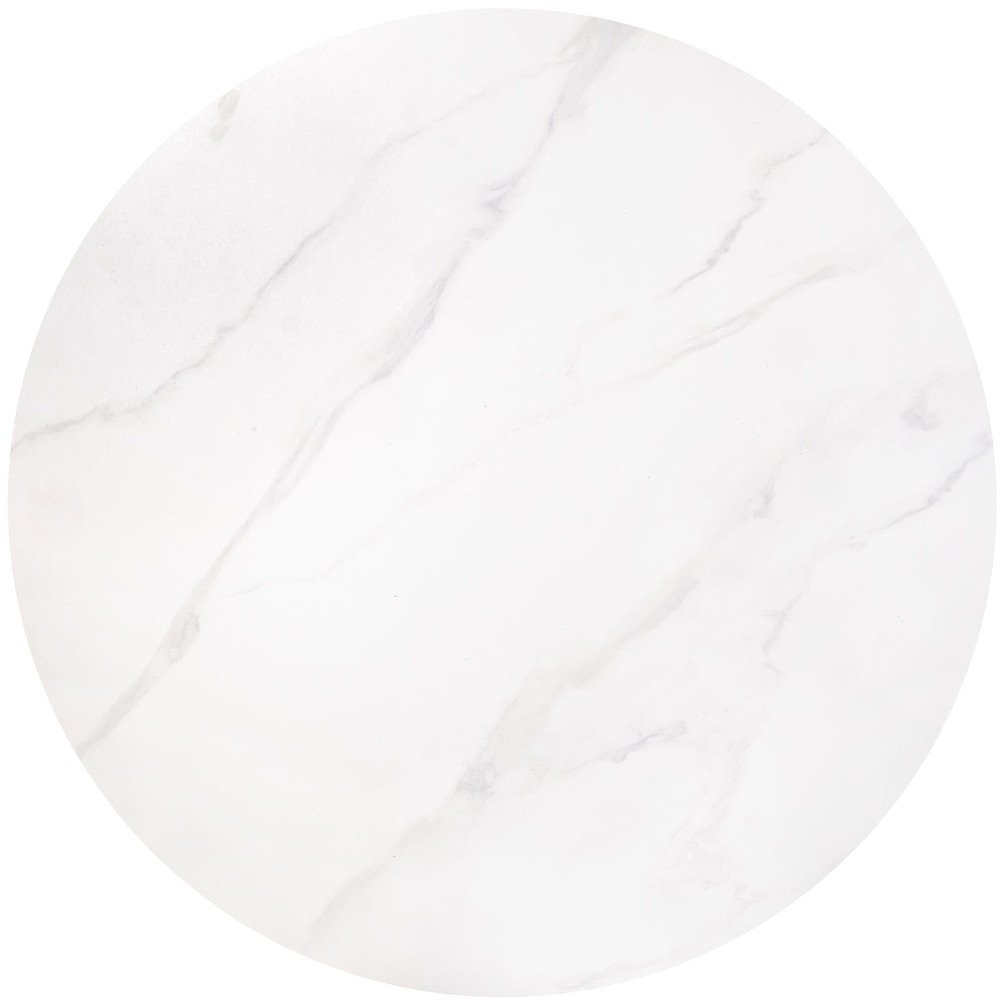 Set 2 mese de cafea din piatra sinterizata si metal, Mercury 3 Alb / Auriu, Ø80xH42 / Ø60xH38 cm (3)