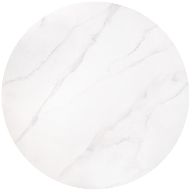 Set 2 mese de cafea din piatra sinterizata si metal, Mercury 3 Alb / Auriu, Ø80xH42 / Ø60xH38 cm (3)