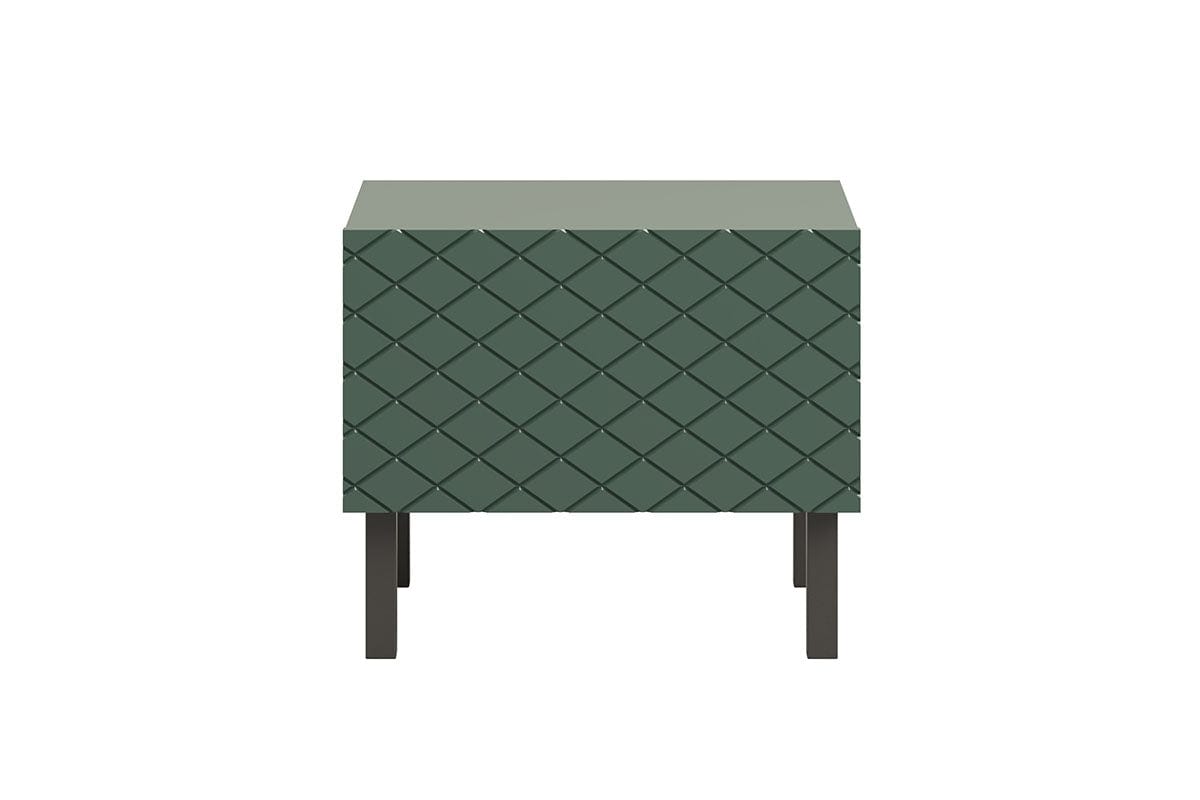 Set 2 noptiere din pal, MDF si metal, cu 1 sertar, Scalia II 50-1SZ Verde / Negru, l50xA42xH42 cm (4)