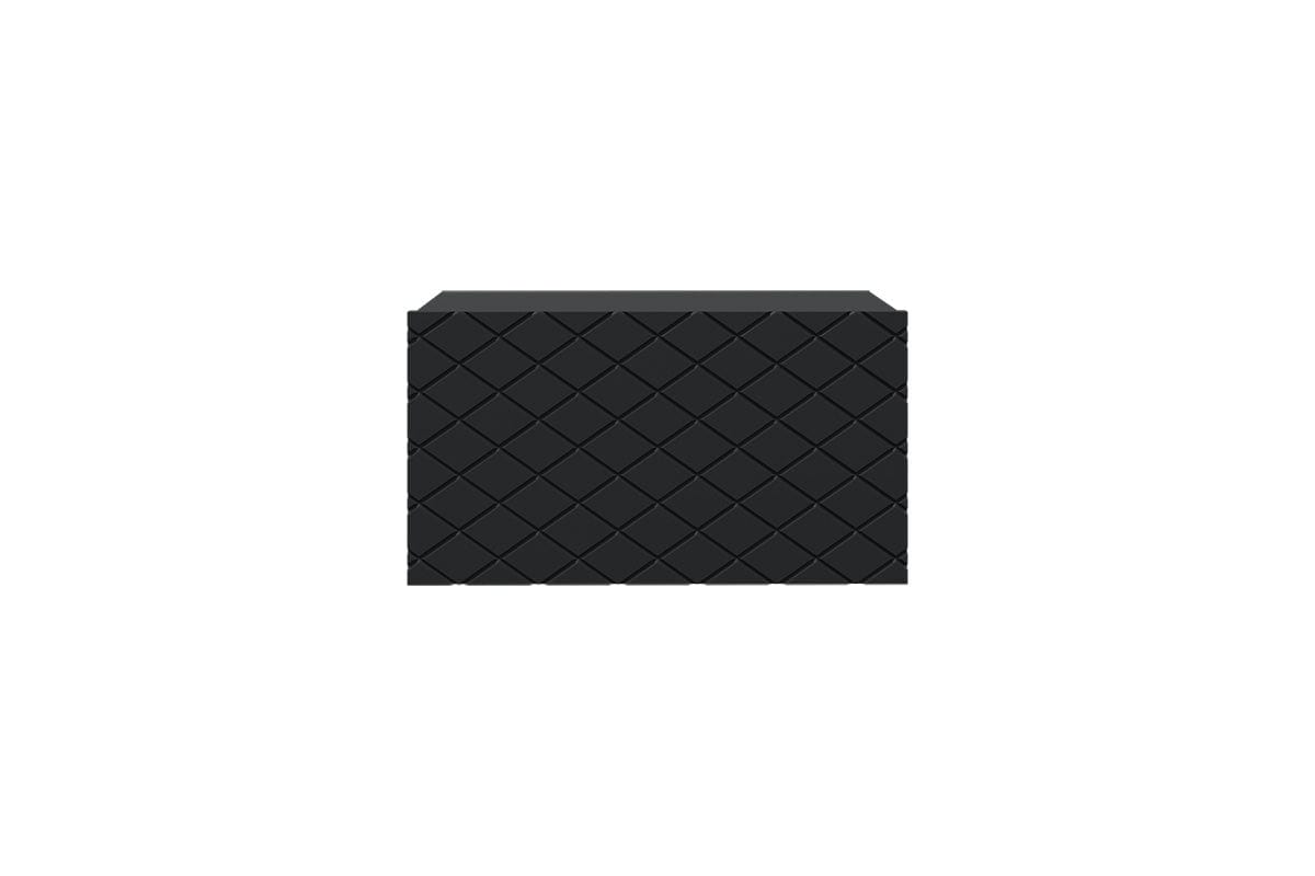 Set 2 noptiere suspendate din pal si MDF, cu 1 sertar, Scalia 50-1SZ Negru, l50xA42xH27 cm (3)