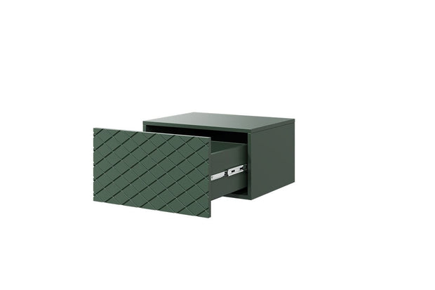 Set 2 noptiere suspendate din pal si MDF, cu 1 sertar, Scalia 50-1SZ Verde, l50xA42xH27 cm (4)