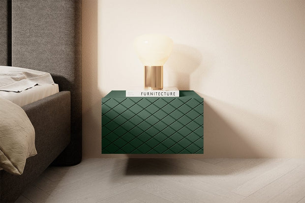 Set 2 noptiere suspendate din pal si MDF, cu 1 sertar, Scalia 50-1SZ Verde, l50xA42xH27 cm (6)