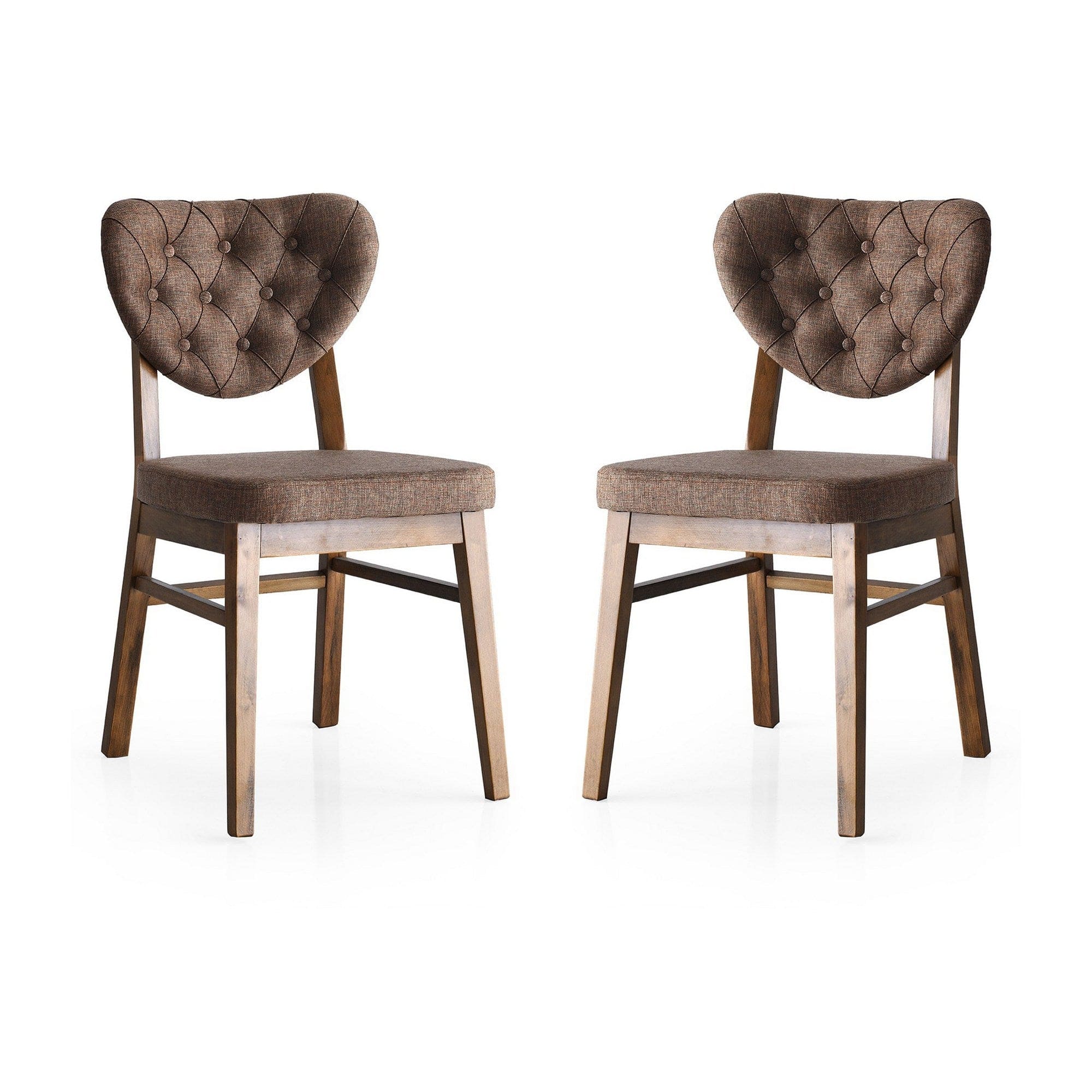 Set 2 scaune din lemn de fag, tapitate cu stofa Elma Maro, l47xA52xH88 cm