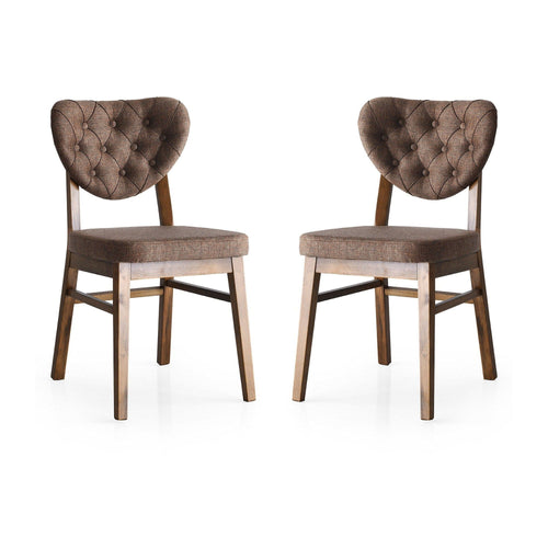 Set 2 scaune din lemn de fag, tapitate cu stofa Elma Maro, l47xA52xH88 cm