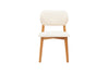 Asir Set 2 scaune din lemn de fag, tapitate cu stofa Soli Alb / Fag, l50xA50xH84 cm