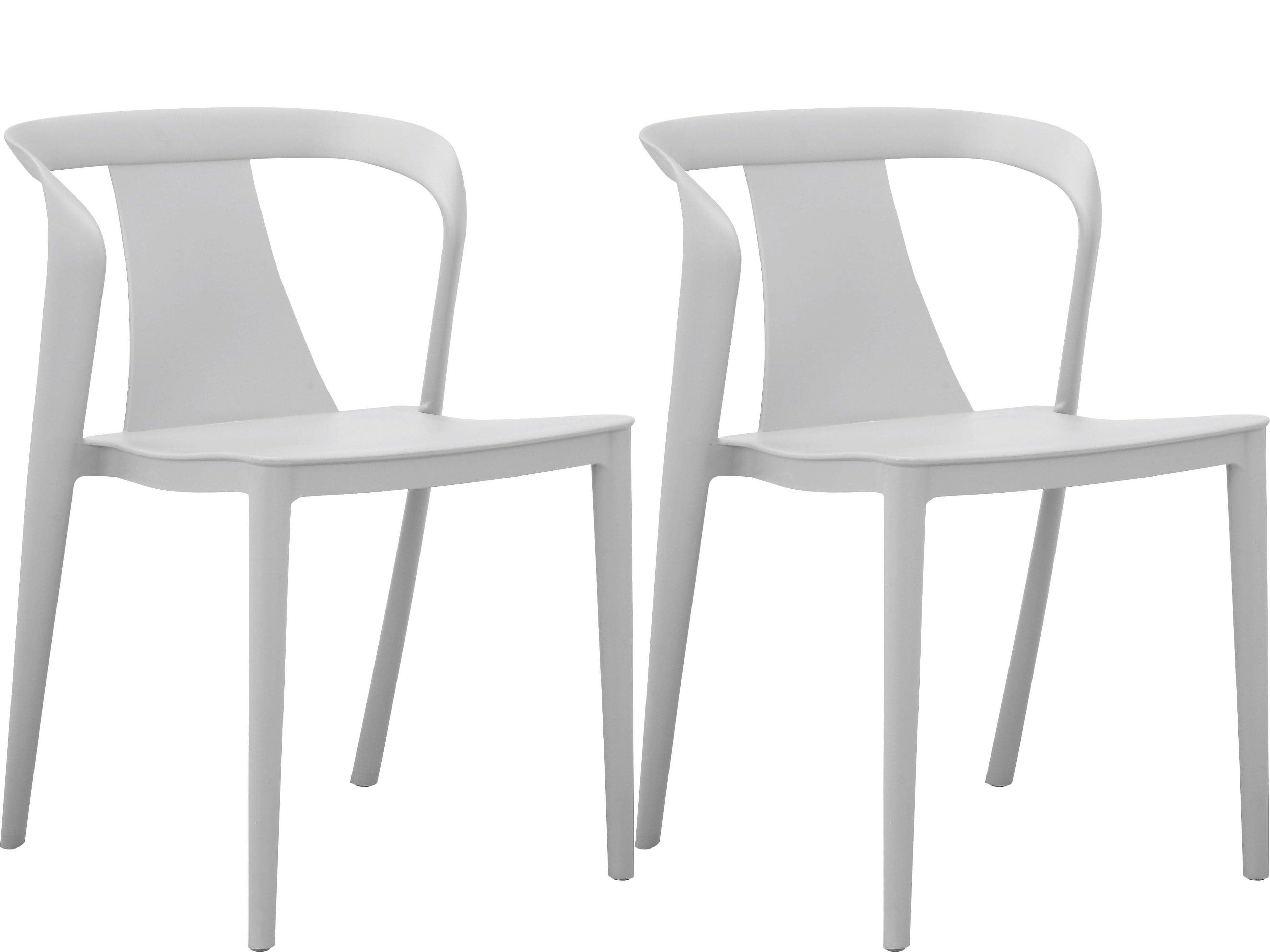 Dorel Home Set 2 scaune din plastic, Aviva Velvet Gri, l49xA54xH77 cm