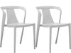 Dorel Home Set 2 scaune din plastic, Aviva Velvet Gri, l49xA54xH77 cm