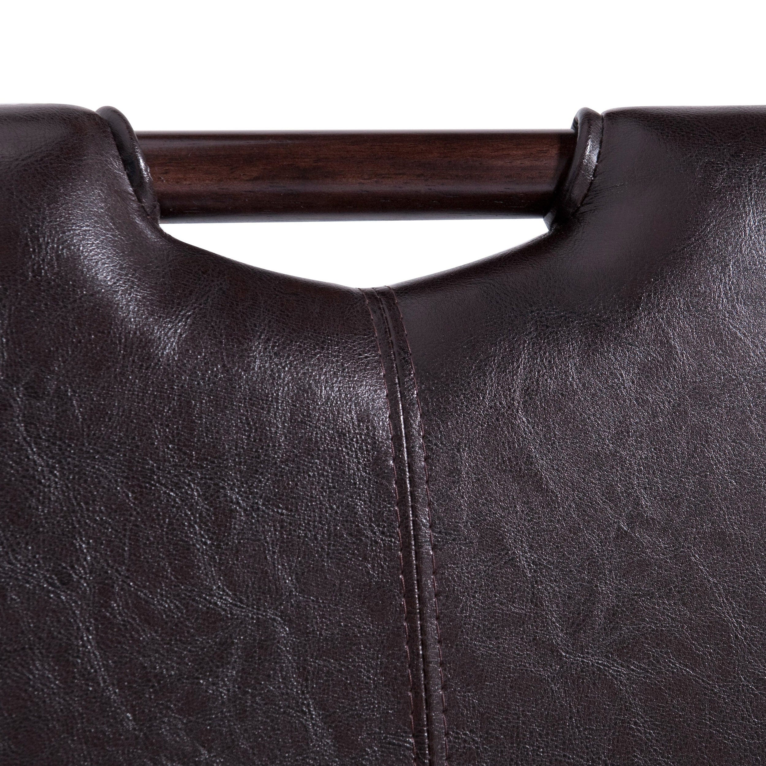 Dorel Home Set 2 scaune tapitate cu piele ecologica si picioare metalice, Siena Maro, l43xA57xH91 cm