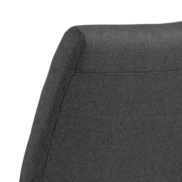 Set 2 scaune tapitate cu stofa si picioare metalice Gudrun Plus Gri inchis / Negru, l52,5xA63,5xH95,5 cm (3)